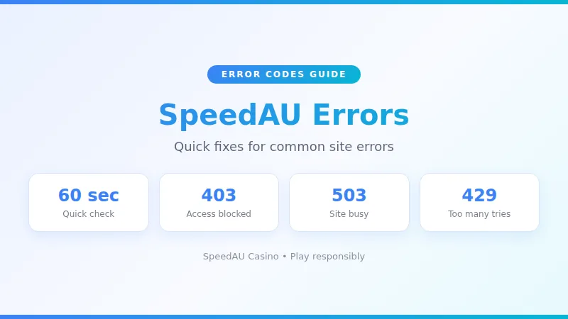 SpeedAU Error Codes